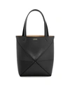 Loewe Puzzle Mini Leather Tote In Black