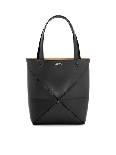 Loewe Puzzle Tote Mini In Black