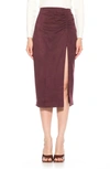 ALEXIA ADMOR ZAYLA FAUX SUEDE PENCIL SKIRT