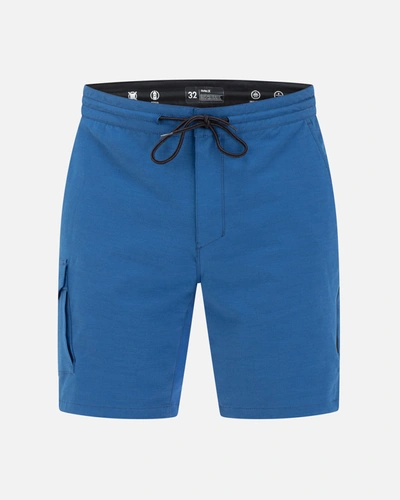 United Legwear Men's H2o-dri Nomad Cargo Shorts 19" In Blue Void