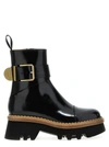 CHLOÉ OWENA BOOTS, ANKLE BOOTS BLACK