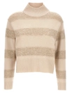Brunello Cucinelli Sequin-embellished Stripe Wool-cashmere Sweater