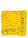 Saint Laurent Paisley Cashmere-blend Bandana Scarf In Giallo