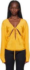 CHRISTOPHER ESBER YELLOW TRIQUETRA BLOUSE