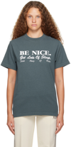 SPORTY AND RICH SSENSE EXCLUSIVE GRAY 'BE NICE' T-SHIRT