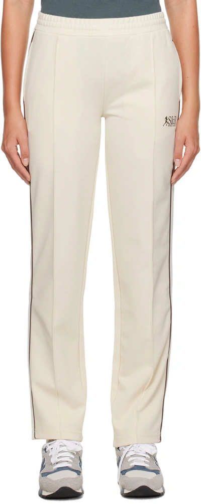 Sporty And Rich Ssense Exclusive Off-white Track Trousers In Off White