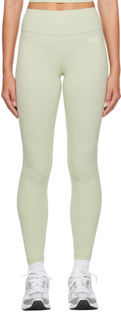 Sporty And Rich Ssense Exclusive Green Leggings In Sea Moss