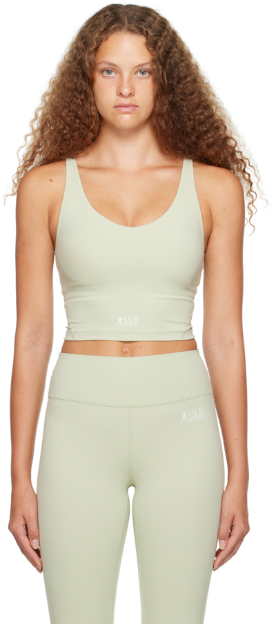 Sporty And Rich Ssense Exclusive Green Sport Bra In Sea Moss