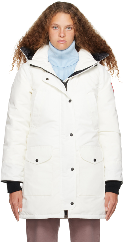 Canada Goose White Trillium Down Jacket In 433 N.star Wh/bl De