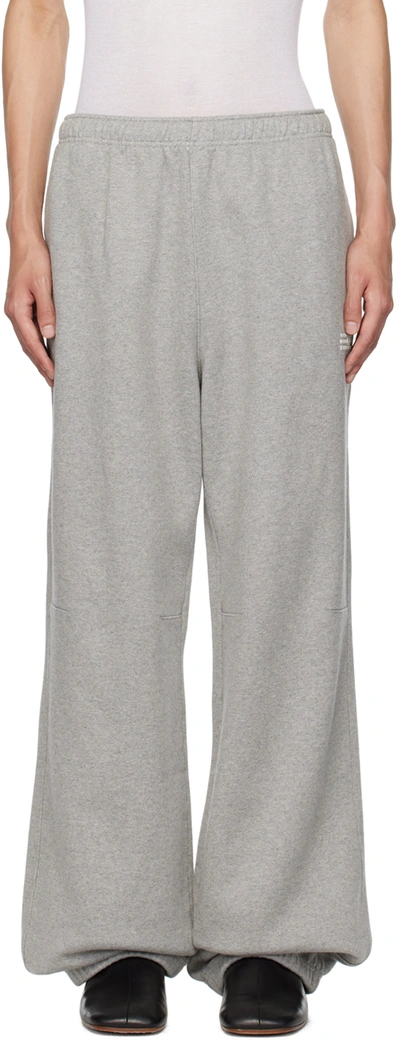 Mm6 Maison Margiela Numbers-motif Cotton Track Pants In Grey