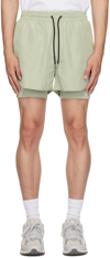 SPORTY AND RICH SSENSE EXCLUSIVE GREEN SHORTS