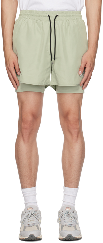 Sporty And Rich Ssense Exclusive Green Shorts In Laurel