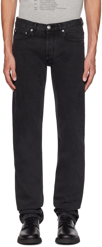 Apc Black Petit Jeans In Lze Washed Black