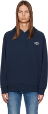 Apc A.p.c. Hoodie Standard Rue Madame Gots In Blue