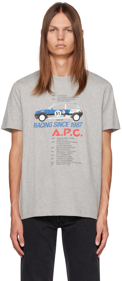 Apc Martin T-shirt In Grey