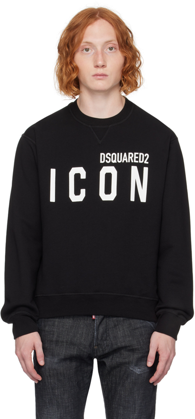 Dsquared2 Icon Sweater In 965 Black-white