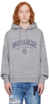 Dsquared2 Cool Fit Melange Grey Hoodie In 860m Grey Melange