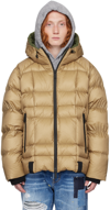 Dsquared2 Logo-print Padded Jacket In 132 Walnut