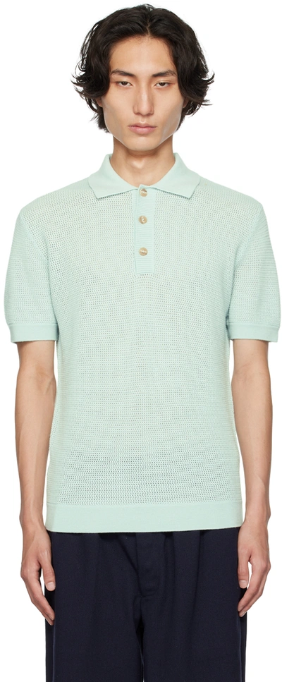 King & Tuckfield Blue Three-button Polo