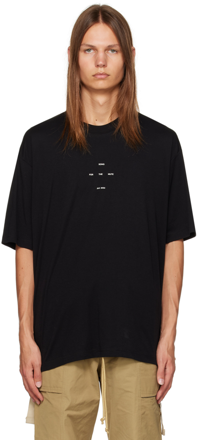 Song For The Mute Black Logo Cotton T-shirt