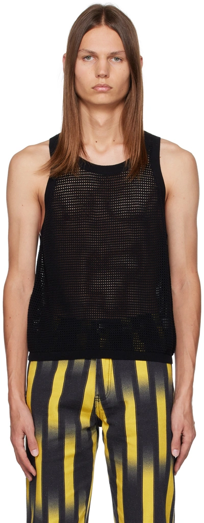 Double Rainbouu Black Semi-sheer Tank Top