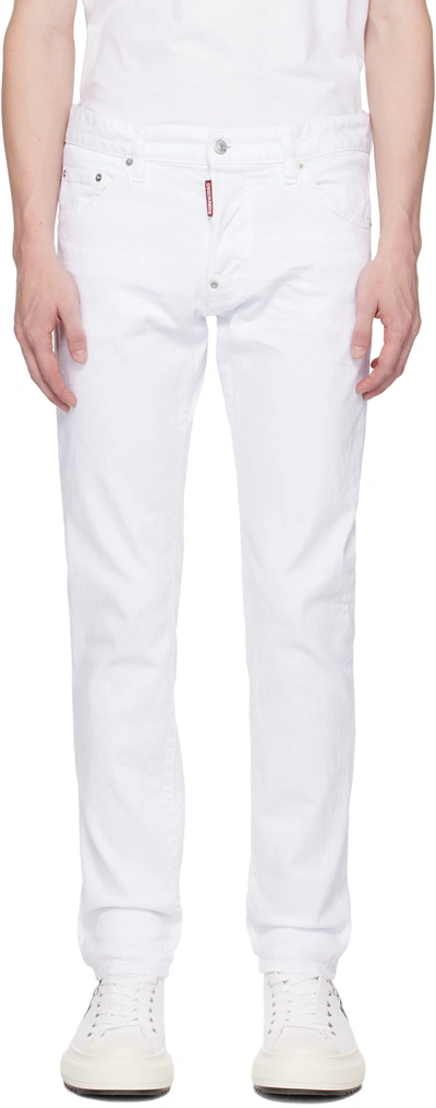 Dsquared2 White Cool Guy Jeans In 100 White