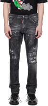 DSQUARED2 BLACK RIPPED COOL GUY JEANS