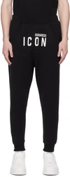 DSQUARED2 BLACK DEAN 'ICON' SWEATPANTS