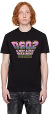 DSQUARED2 BLACK 'ARCADE GAMES' T-SHIRT