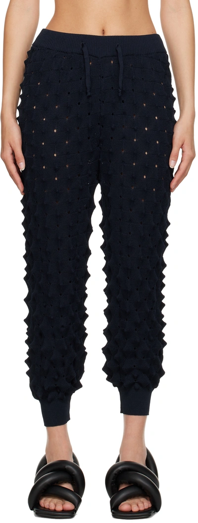 Henrik Vibskov Navy Transparent Spike Lounge Pants In Navy Spike