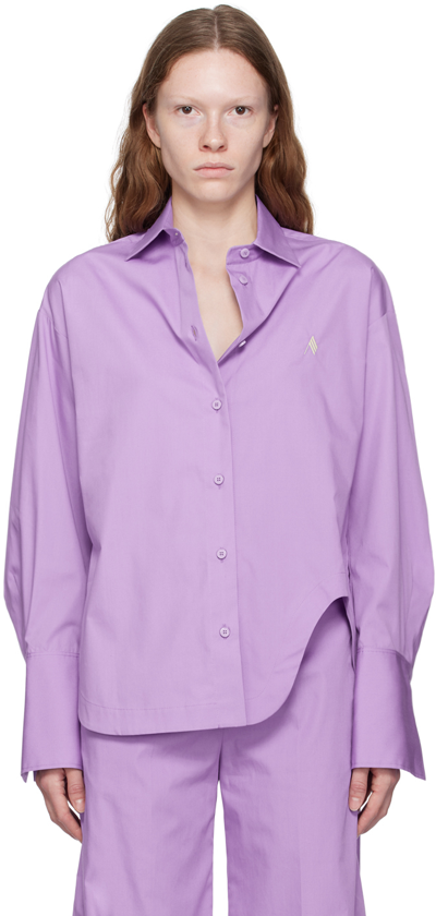 Attico Purple Eliza Shirt In 287 Lavander