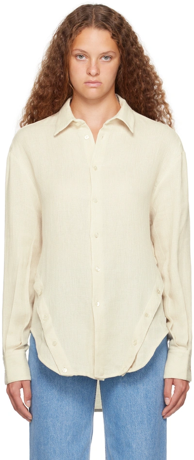 Eckhaus Latta Off-white Button Down Shirt In Neutrals