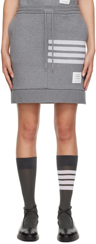 Thom Browne Gray 4-bar Miniskirt In 035 Med Grey