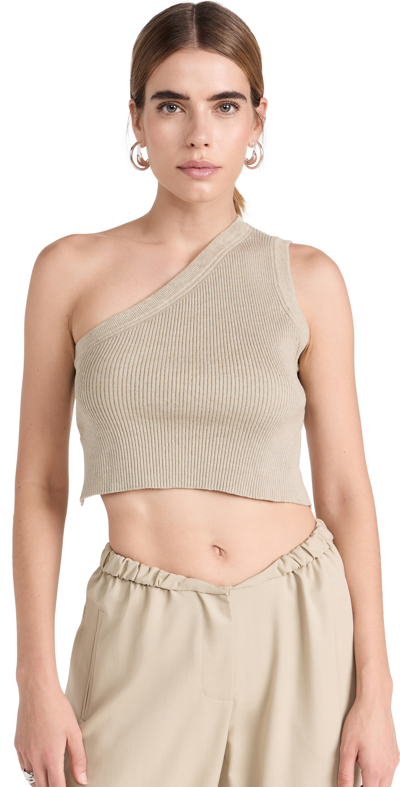 Jacquemus La Maille Ascu One-shoulder Top In 110 Off-white