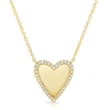 Sabrina Designs 14k Diamond Heart Necklace In Yellow