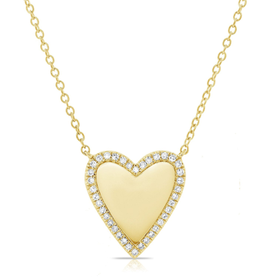 Sabrina Designs 14k Diamond Heart Necklace In Yellow