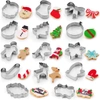 Zulay Kitchen Durable Non-stick Holiday Cookie Cutters With Assorted Designs (14-pieces) In Silver