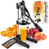 ZULAY KITCHEN PREMIUM QUALITY HEAVY DUTY MANUAL ORANGE JUICER AND LIME SQUEEZER PRESS STAND (EXTRA TALL)
