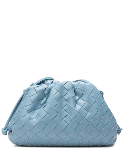 Tiffany & Fred Woven Leather Pouch Shoulder Bag In Blue