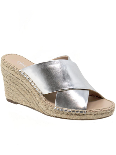 Charles By Charles David Womens Strappy Dressy Espadrilles In Silver