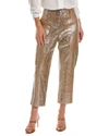 Brunello Cucinelli Leather Pant In Multi