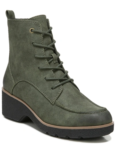 Naturalizer Genie Womens Faux Suede Booties Ankle Boots In Green