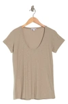 James Perse Deep V-neck T-shirt In Fume
