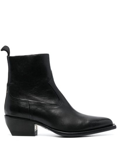 Golden Goose Debbie Leather Ankle Boots In Black
