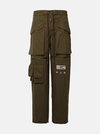 Dsquared2 Pantalone Cargo Patch In Green