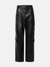 Msgm Synthetic Leather Trousers In Black