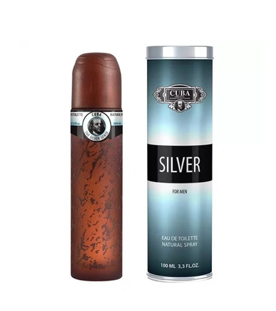 Cuba Silver By  For Men - 3.3 oz Edt Spray In Orange / Silver