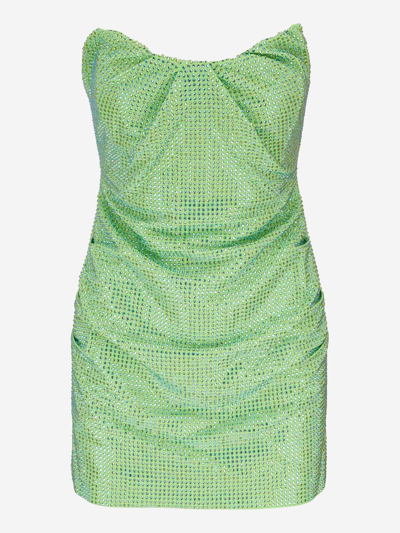 Roland Mouret Embellished Mini Dress In Green