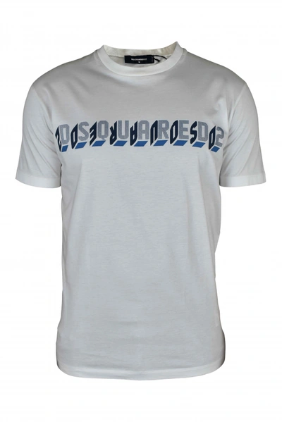 Dsquared2 Signature 3d Effect Logo T-shirt In White