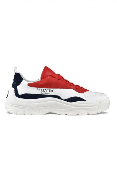 Valentino Garavani Gumboy Calfskin-suede Sneakers- Delivery In 3-4 Weeks In White